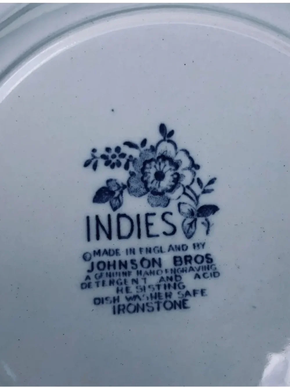 Johnson Brothers Indies Blue Set of Four Bread and Butter or Dessert Plates